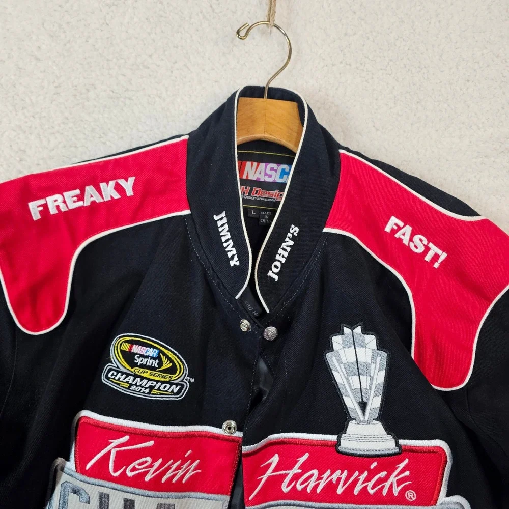 JH Design NASCAR Kevin Harvick 2014 Champion Racing Jacket Mens Large Budweiser
